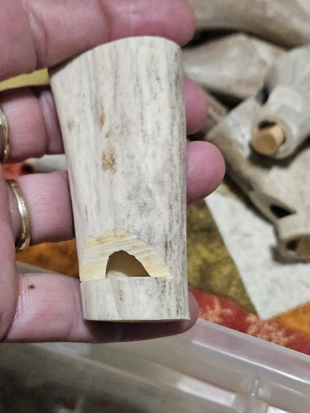 Natural Deer Antler Whistles?Accents? Cut And Drilled – Neutral Gray/Brown - Picture 7 of 16
